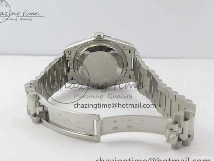 0521 Day-Date 36 SS 128239 Bp Maker Best Edition White MOP Dial Crystral Markers on President Bracelet FlexibleFit 3153
